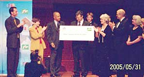 GRAMMY check presentation